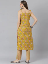 Women's Ptinted Cotton Straight Kurta Pant Set